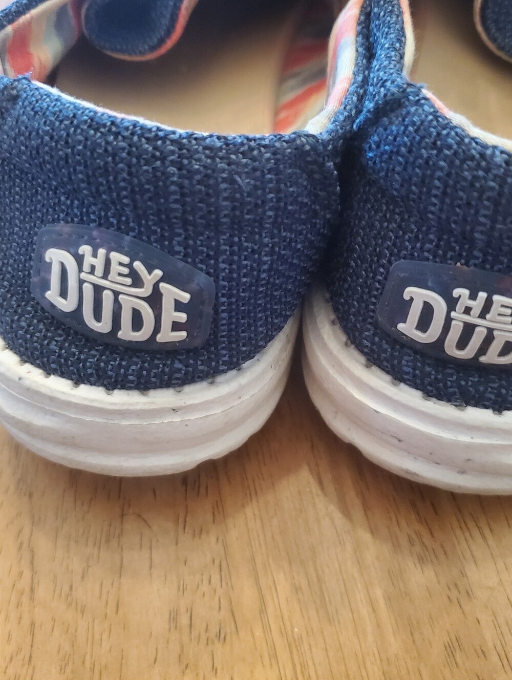 Hey Dude Blue Knit Casual Slip-On Shoes - Picture 6 of 9